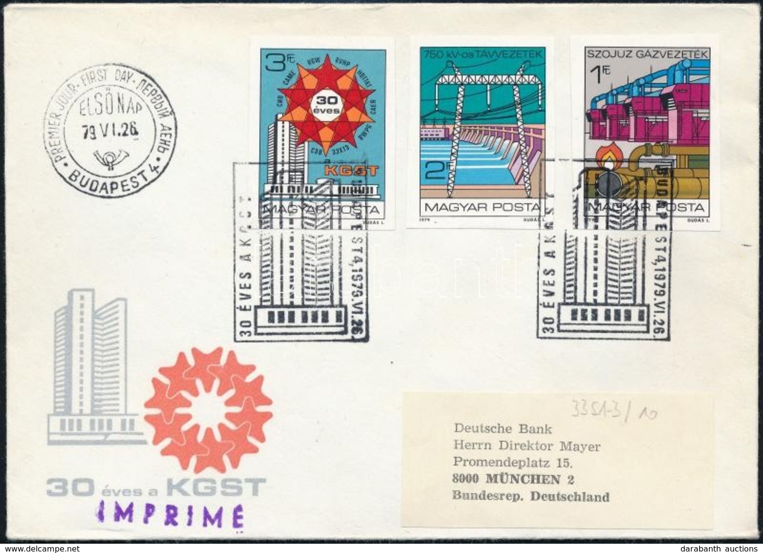 1979 KGST Vágott Sor FDC-n - Sonstige & Ohne Zuordnung