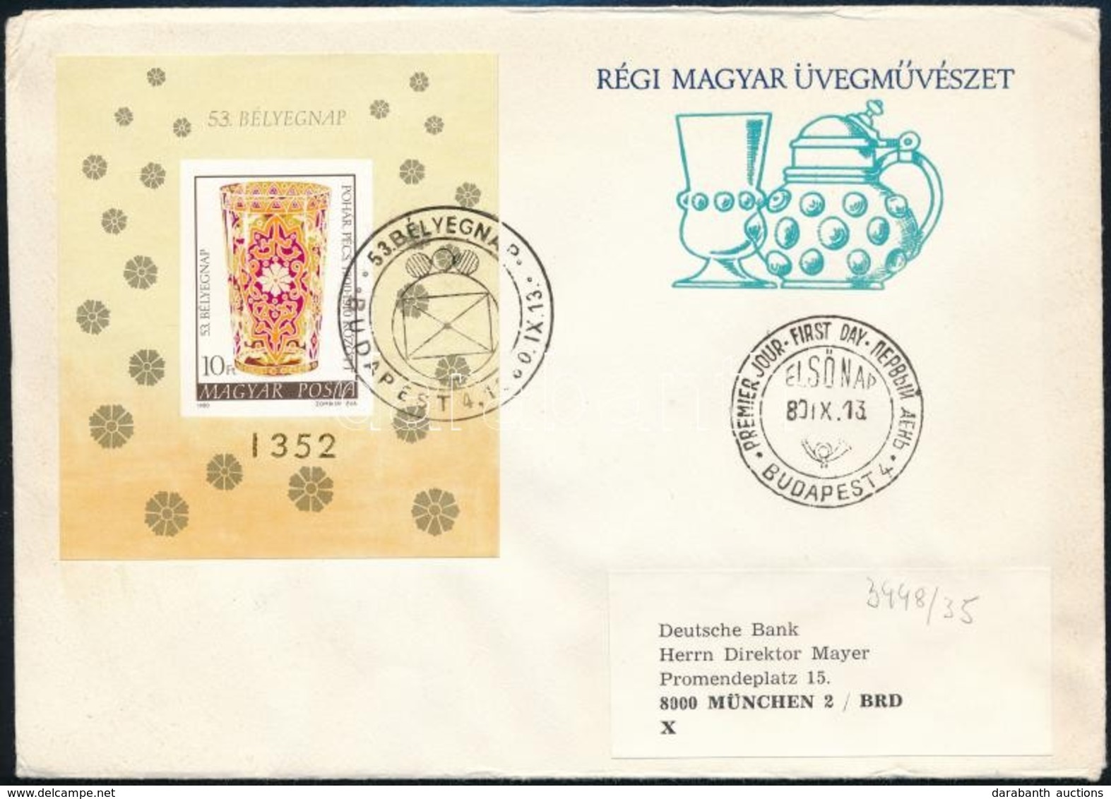 1980 Bélyegnap Vágott Blokk FDC-n - Sonstige & Ohne Zuordnung