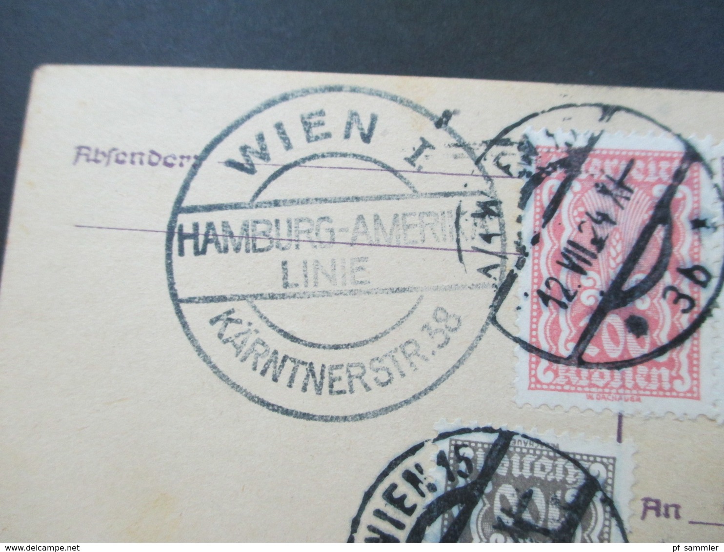 Österreich 1924 Ganzsache Mit 3 Zusatzfrankaturen Wien I Hamburg - Amerika Linie Kärntnerstr. 38 Nach Zürich - Covers & Documents