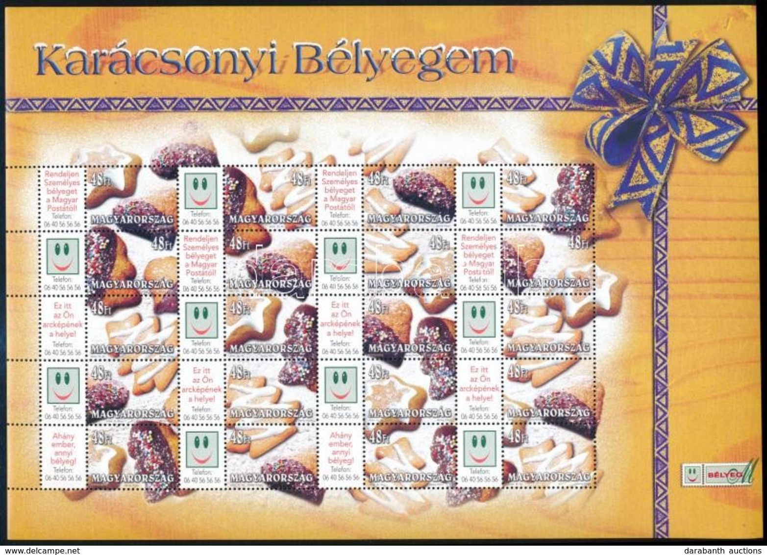 ** 2004 Karácsonyi Bélyegem - Sütemények Promóciós Teljes ív (11.000) - Autres & Non Classés