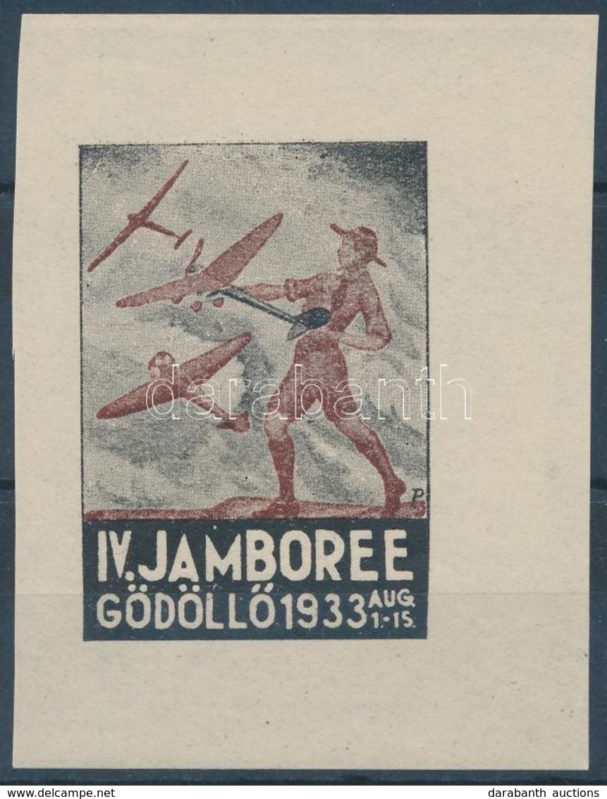 ** 1933/7a Cserkész IV. Jamboree Gödöllő, Repülők Emlékív (100.000) / Scout Jamboree - Sonstige & Ohne Zuordnung