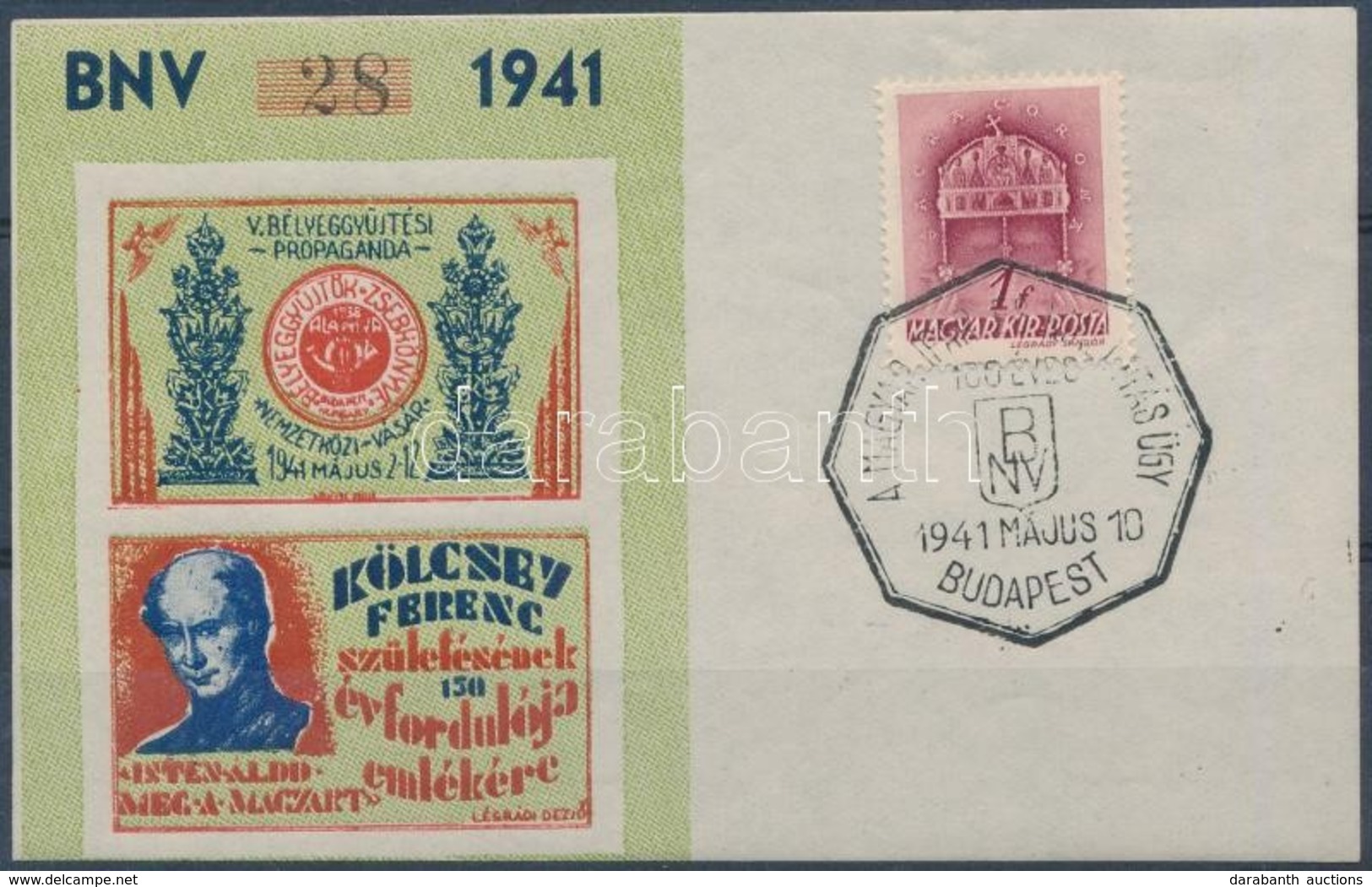 O 1941/6ba Kölcsey Emlékív II. (10.000) - Sonstige & Ohne Zuordnung