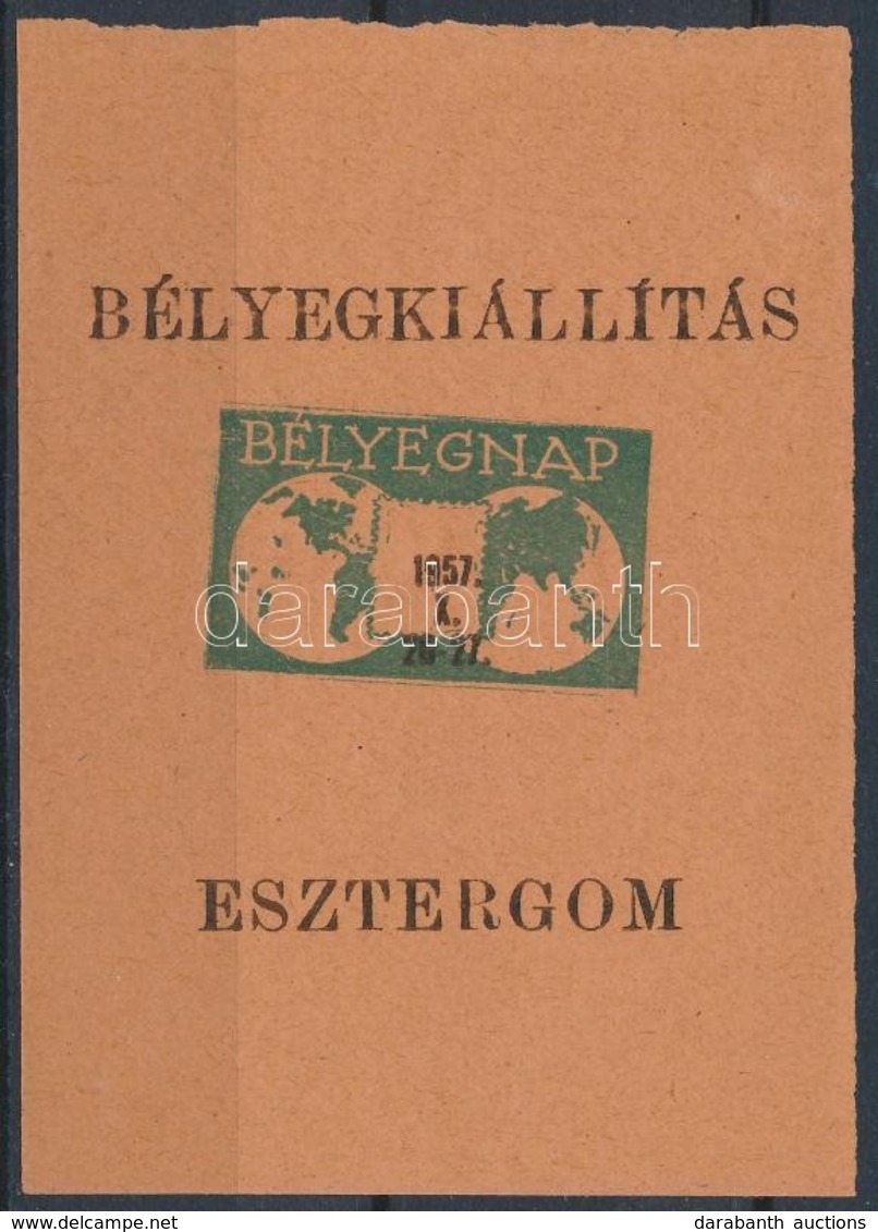 ** 1957/1b Bélyegkiállítás Esztergom Emlékblokk (3.500) - Sonstige & Ohne Zuordnung