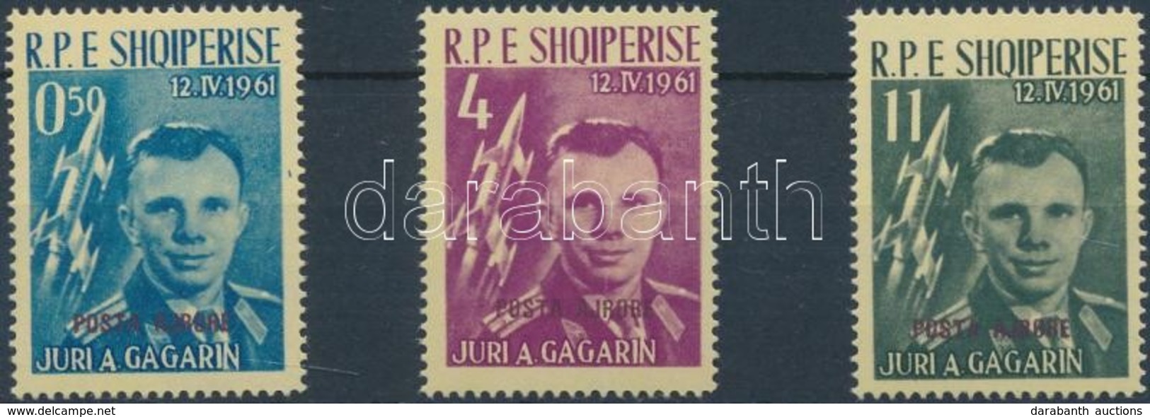 ** 1962 Gagarin Sor Felülnyomással Mi 647-649a - Sonstige & Ohne Zuordnung