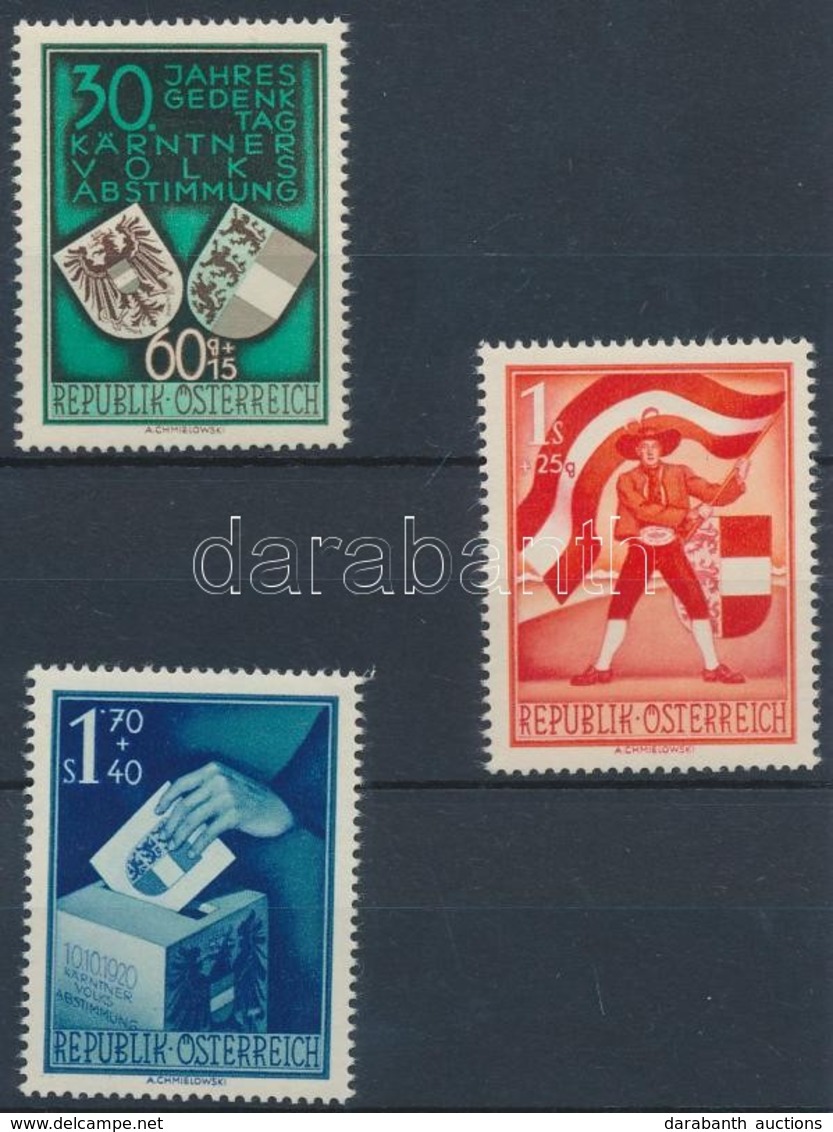 ** 1950 Karinthiai Népszavazás 30. évfordulója Sor Mi 952-954 - Other & Unclassified