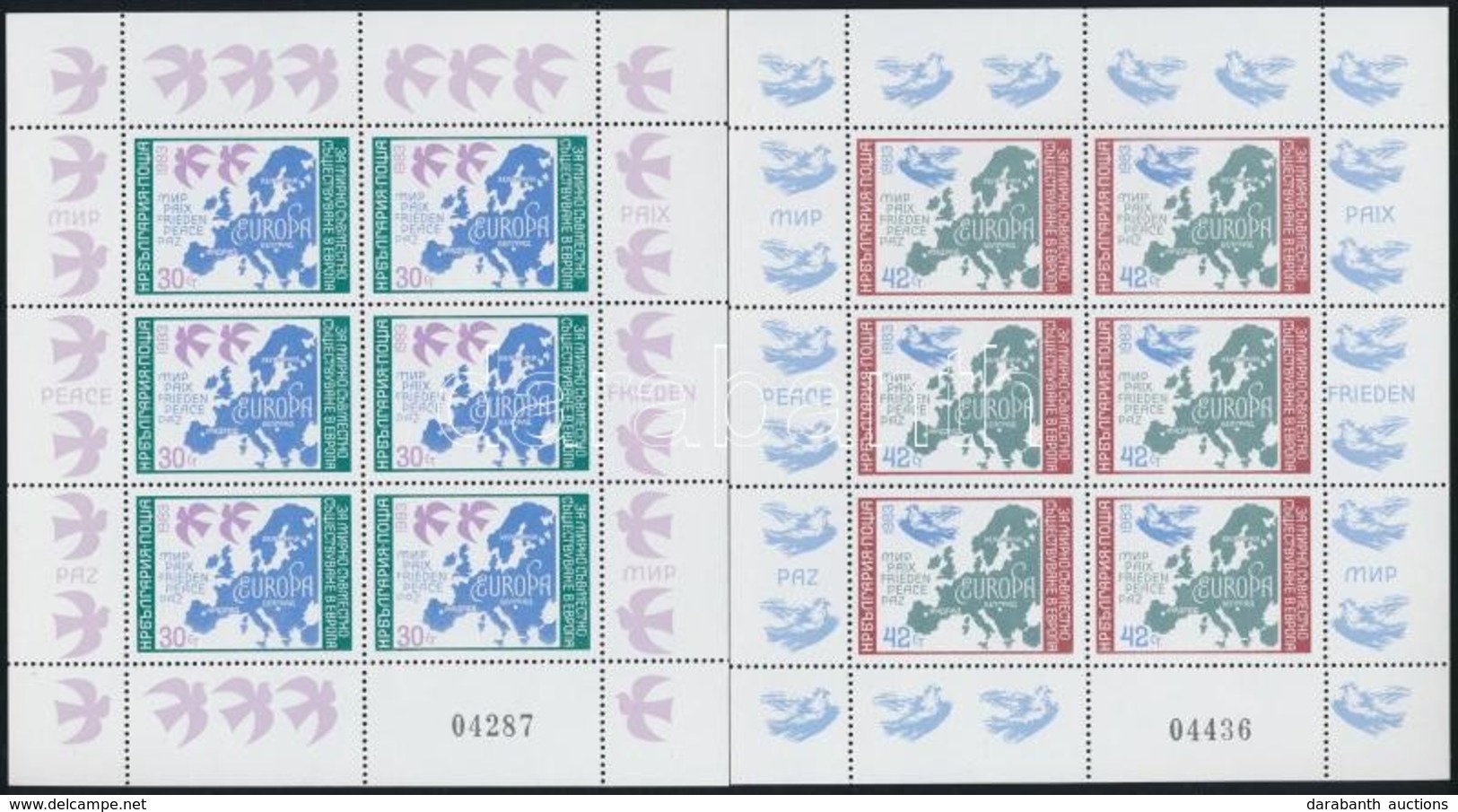 ** 1983 Konferencia, Madrid Kisívsor,
Conference Minisheet Set
Mi 3218-3221 - Sonstige & Ohne Zuordnung