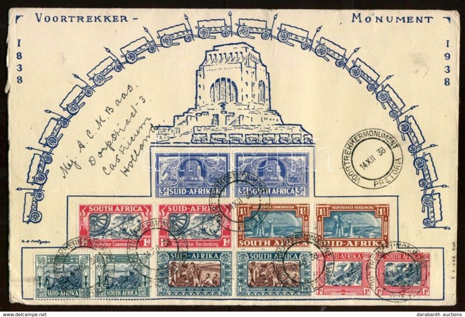 1938 Mi 119-130 Párok FDC Hollandiába / Pairs On FDC To Holland - Altri & Non Classificati