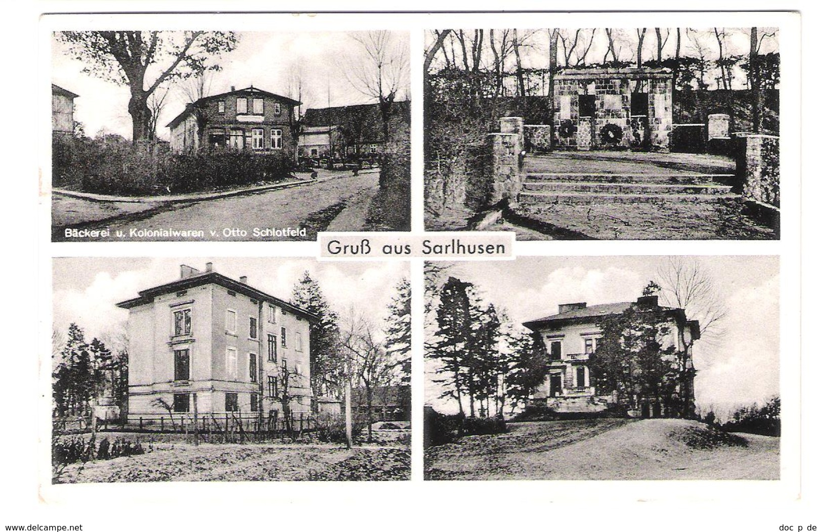 Deutschland - Sarlhusen - Bäckerei U. Kolonialwaren V. Otto Schlotfeld - Alte Ansichten - Kellinghusen