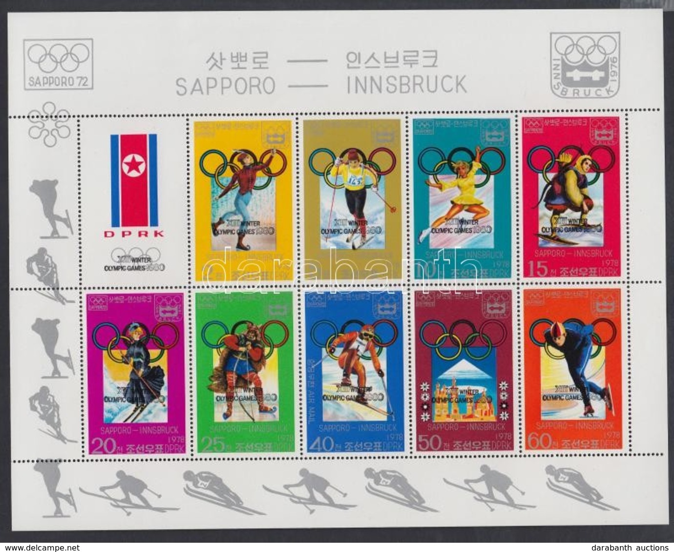 ** 1979 Téli Olimpia, Lake Placid Sor 1683-1689 + Kisív 1683-1691 + Blokk 42-43 Sorokban - Sonstige & Ohne Zuordnung