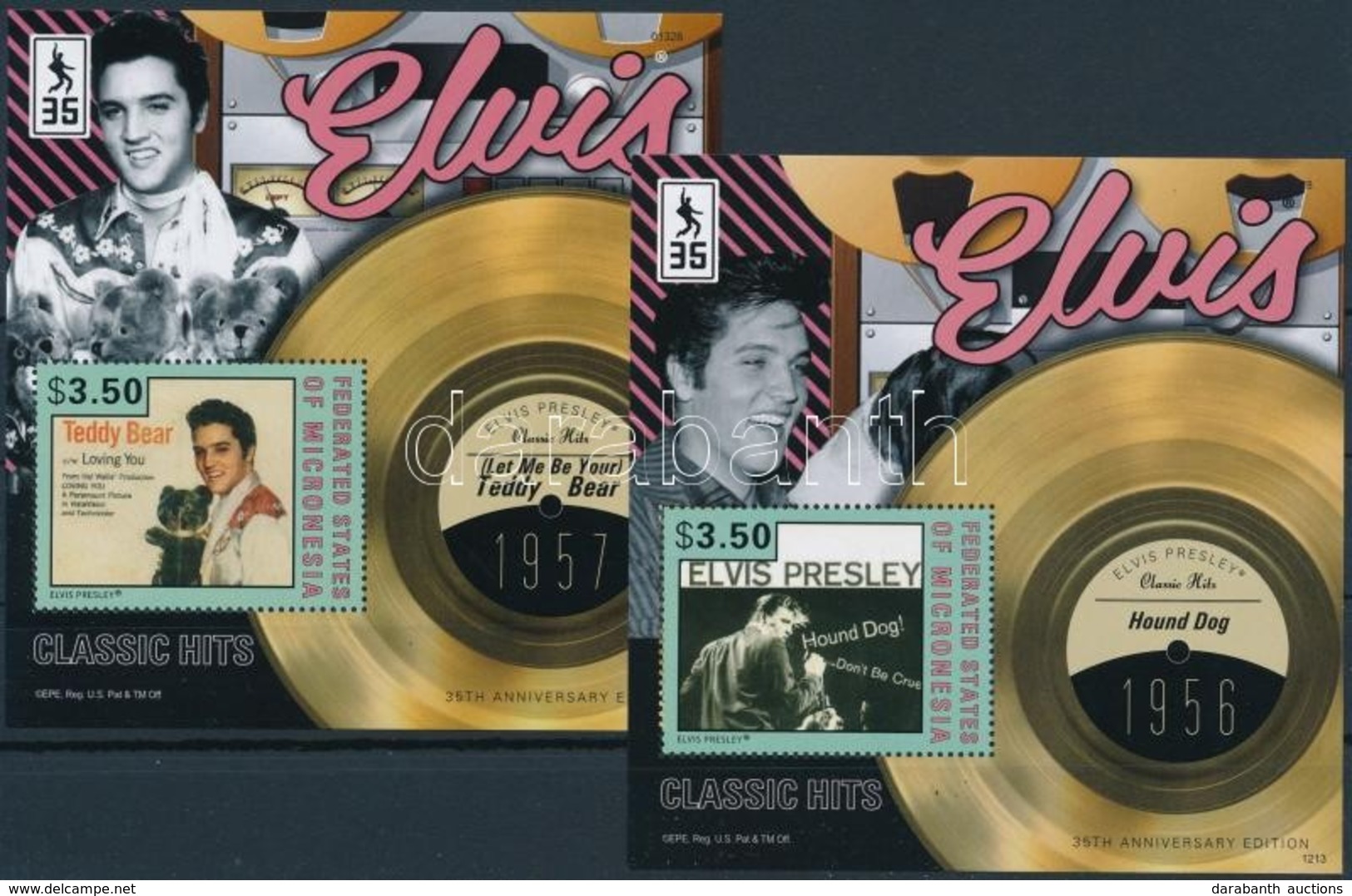 ** 2012 Elvis Presley Blokksor Mi 218-222 - Sonstige & Ohne Zuordnung