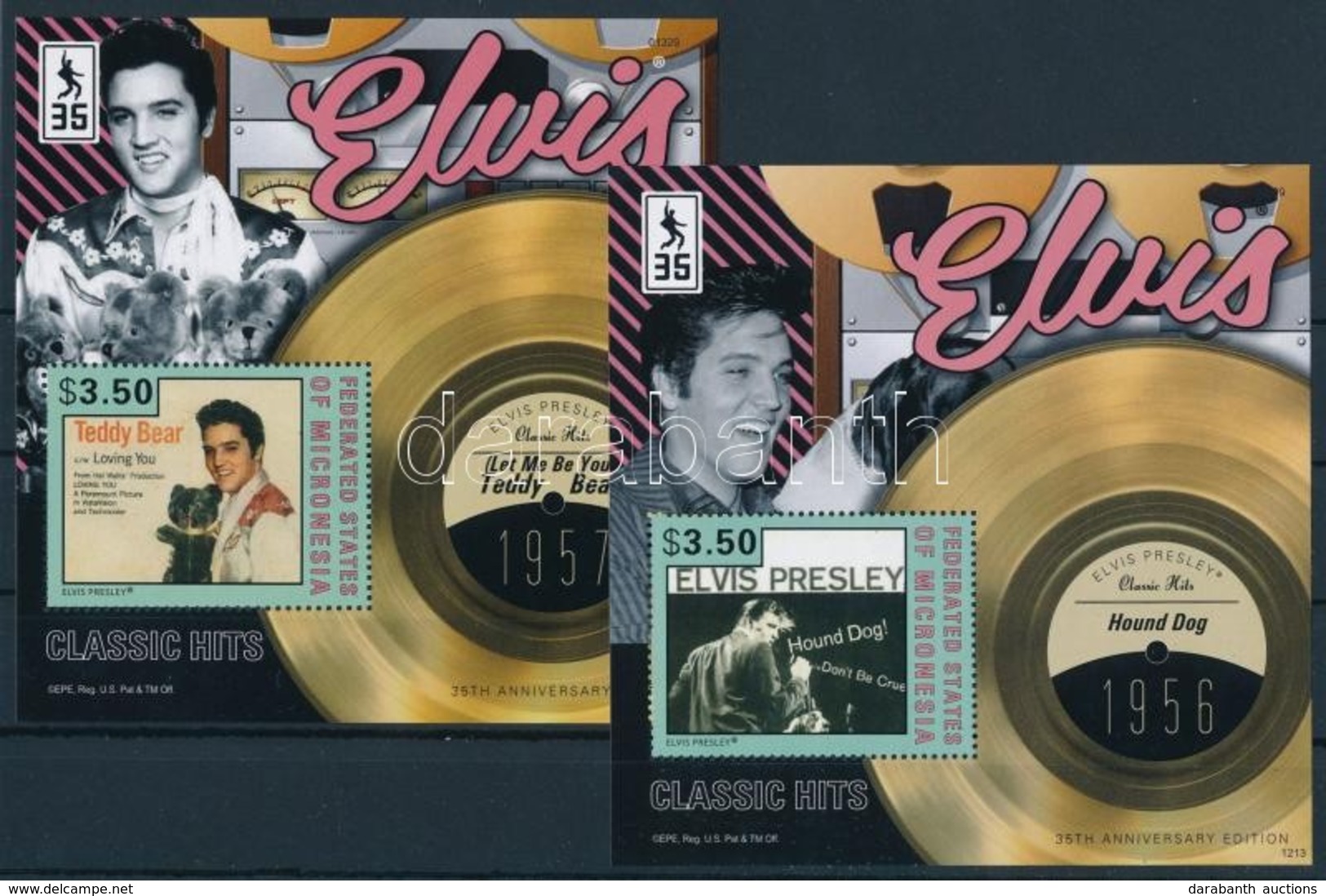 ** 2012 Elvis Presley Blokksor Mi 218-222 - Sonstige & Ohne Zuordnung