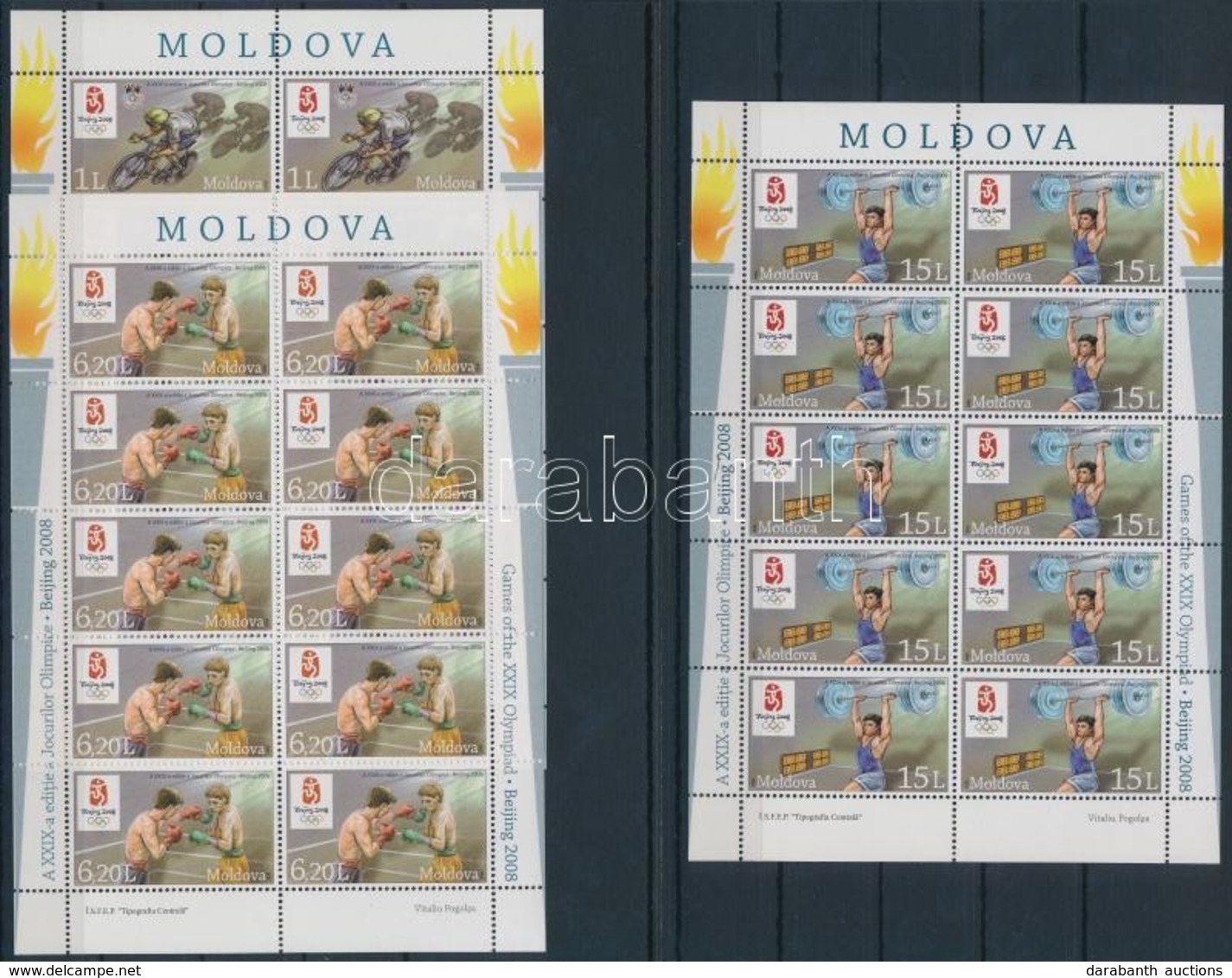 ** 2008 Nyári Olimpia, Peking Kisív Sor Mi 608-610 - Altri & Non Classificati