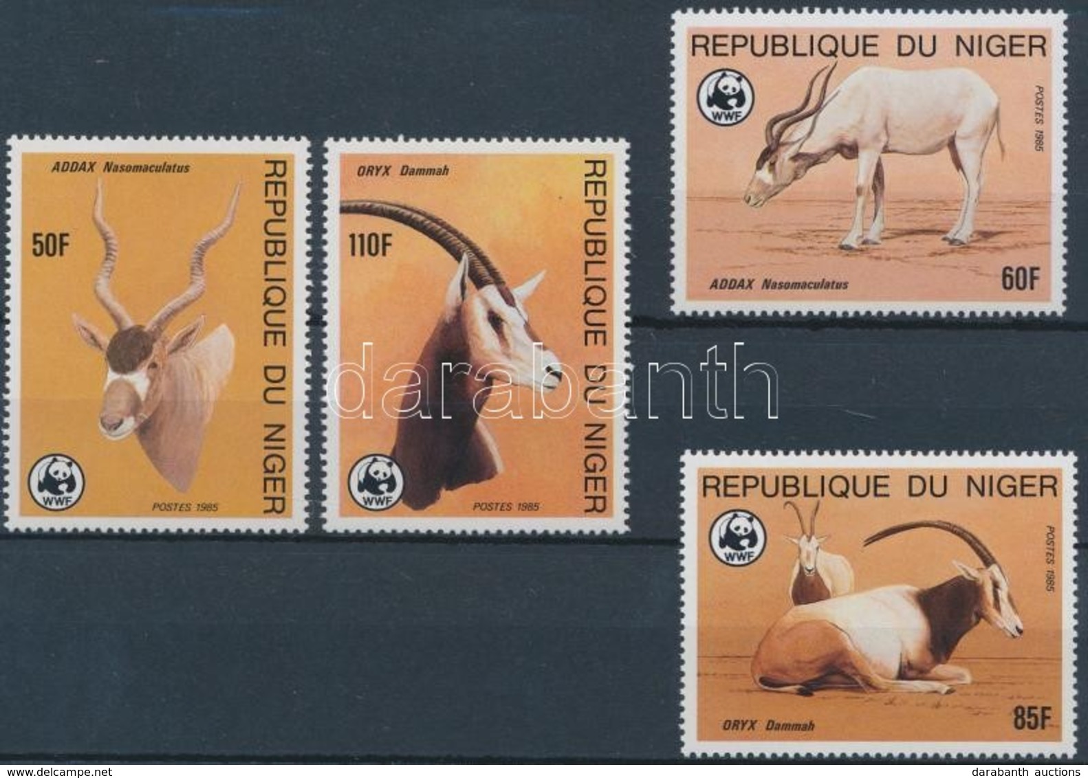 ** 1984 WWF Addax Sor Mi 941-944 + 4 CM + 4 FDC - Other & Unclassified