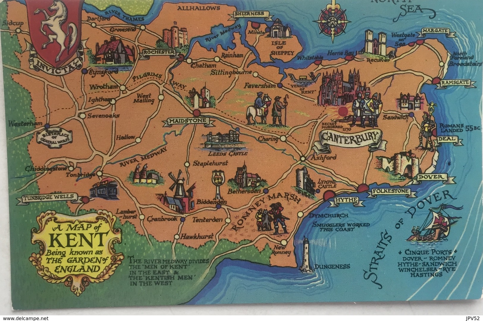(263) Kent - The Garden Of England - Canterbury - Straits Of Dover - Maps