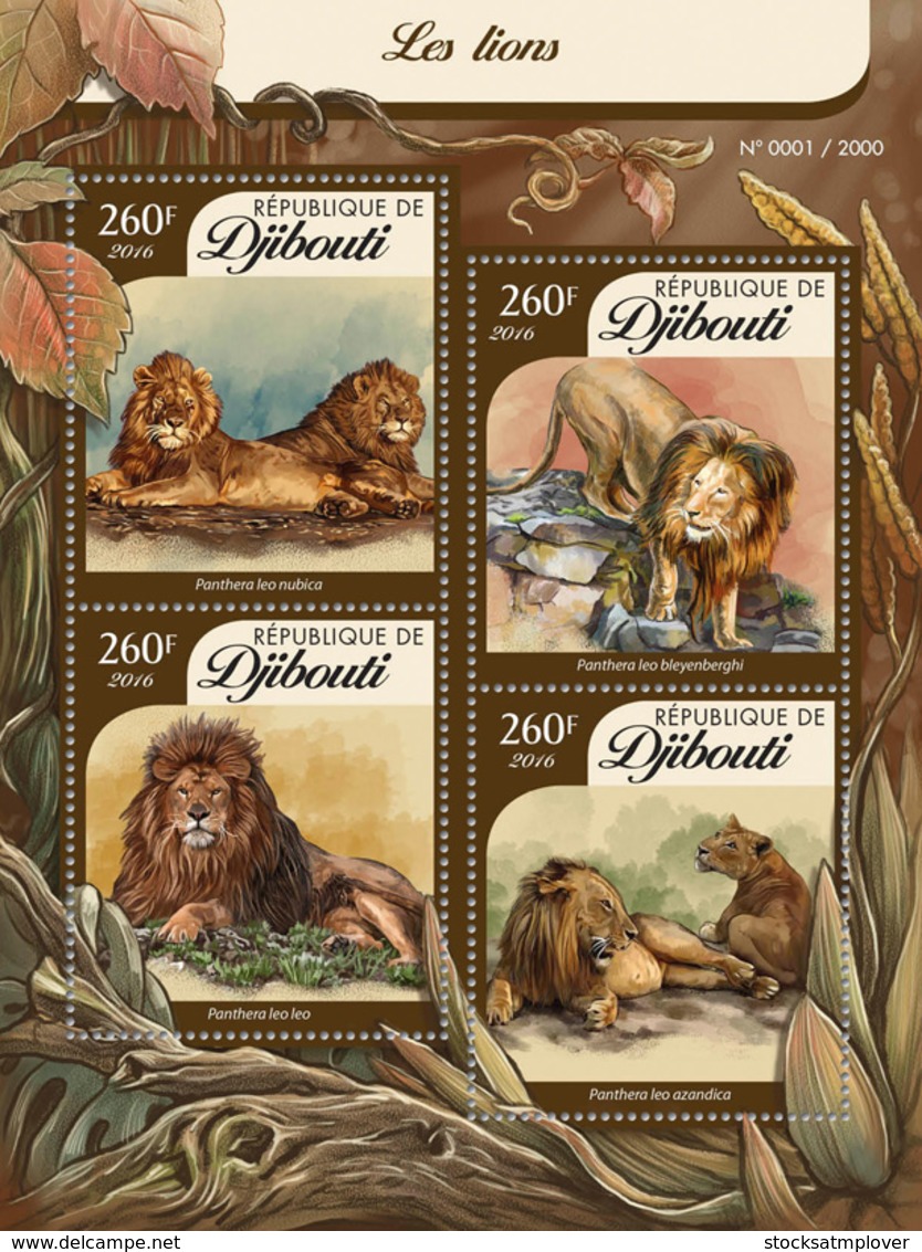 Djibouti 2016 Fauna  Lions - Djibouti (1977-...)