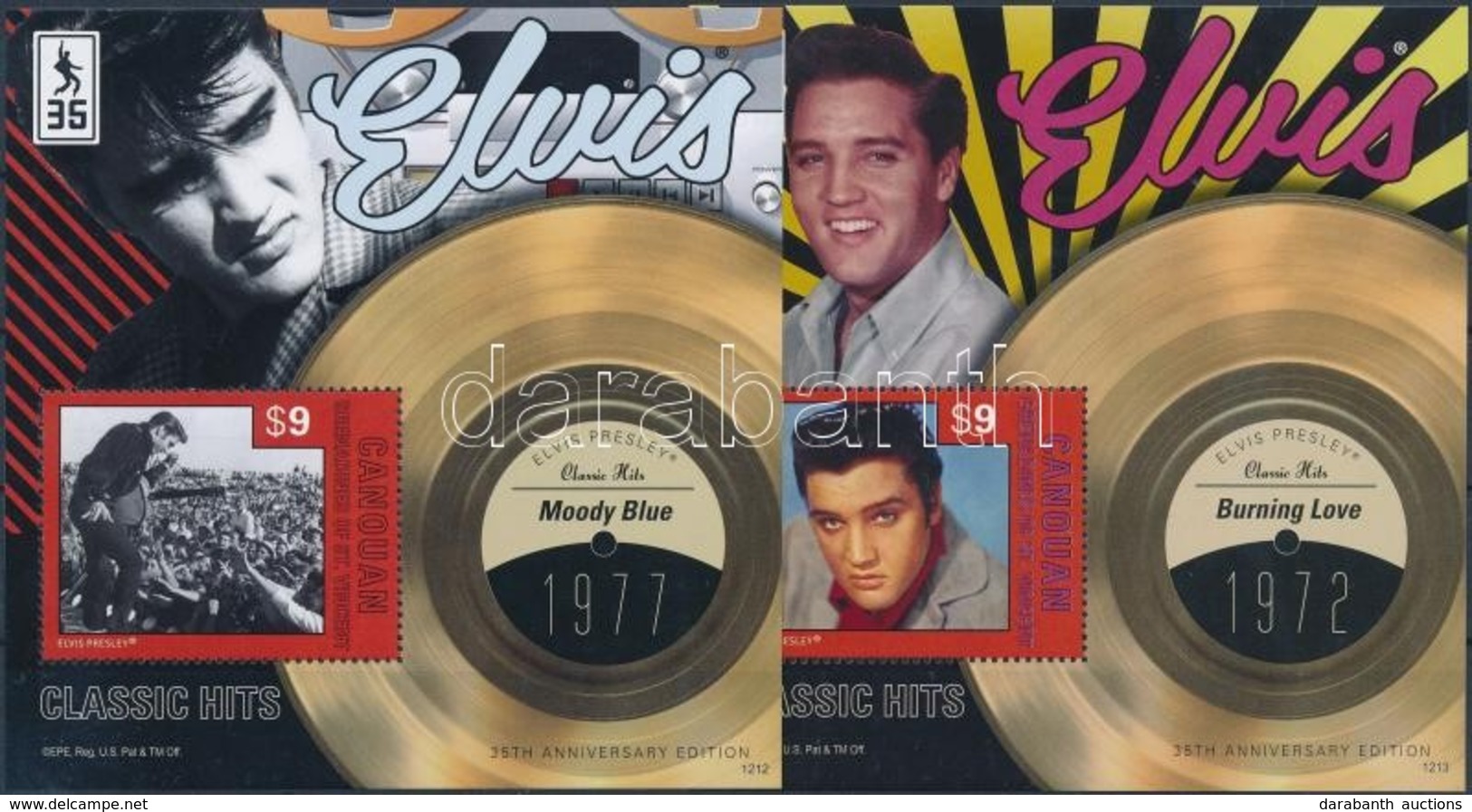** 2012 Elvis Presley Blokksor Mi 31-35 - Other & Unclassified