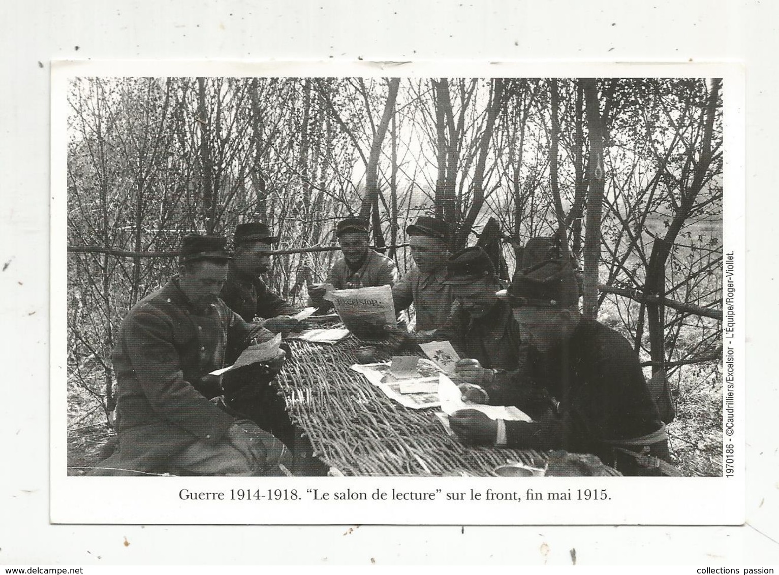 Photographie , Militaria ,guerre 1914-1918 ,le Salon De Lecture Sur Le Front ,fin Mai 1915 , Caudrilliers/Excelsior - War, Military