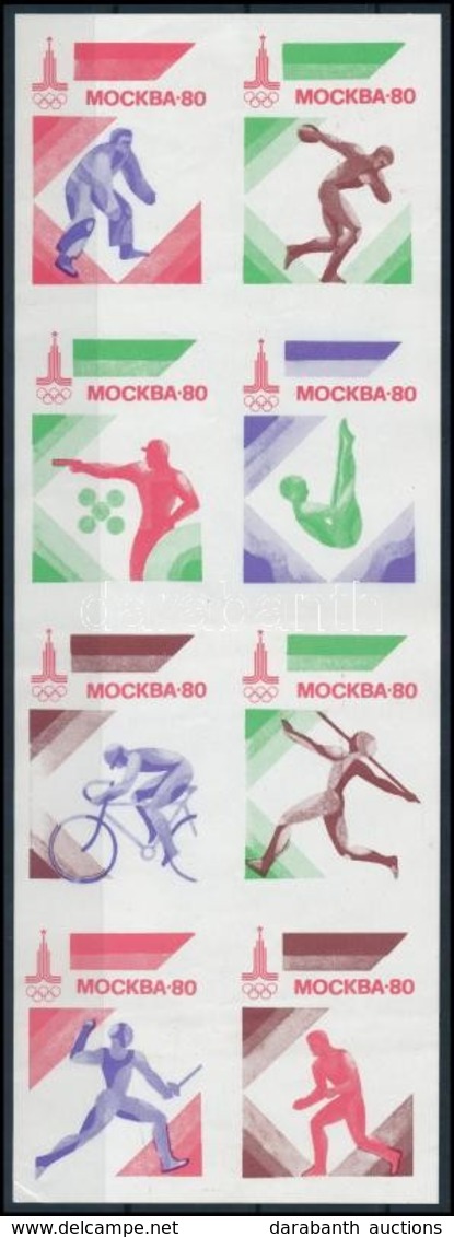 1980 Moszkvai Olimpia Levélzáró Kisív - Ohne Zuordnung