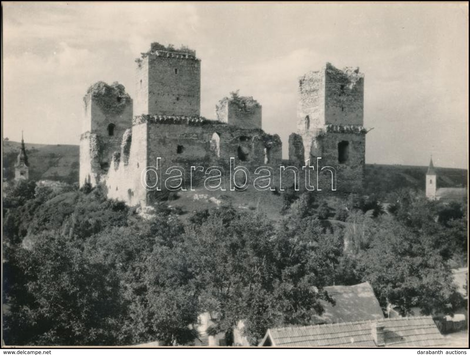 Cca 1958 Diósgyőri Vár A Régészeti Feltárás és újjáépítés Előtt, 17,3x23,3 Cm - Sonstige & Ohne Zuordnung