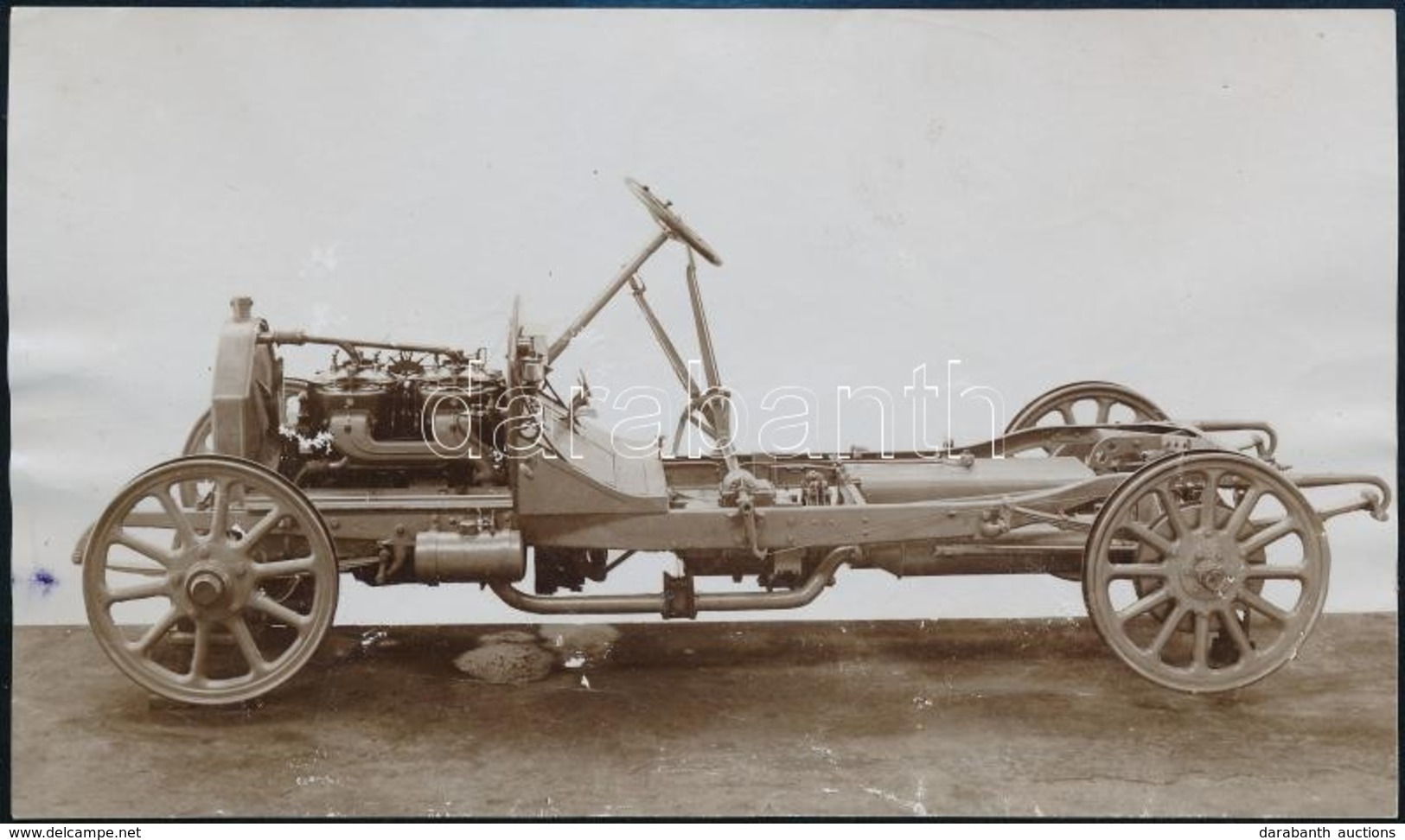 Cca 1910 Régi Autó Alváza, Fotó, 9×15,5 Cm - Sonstige & Ohne Zuordnung