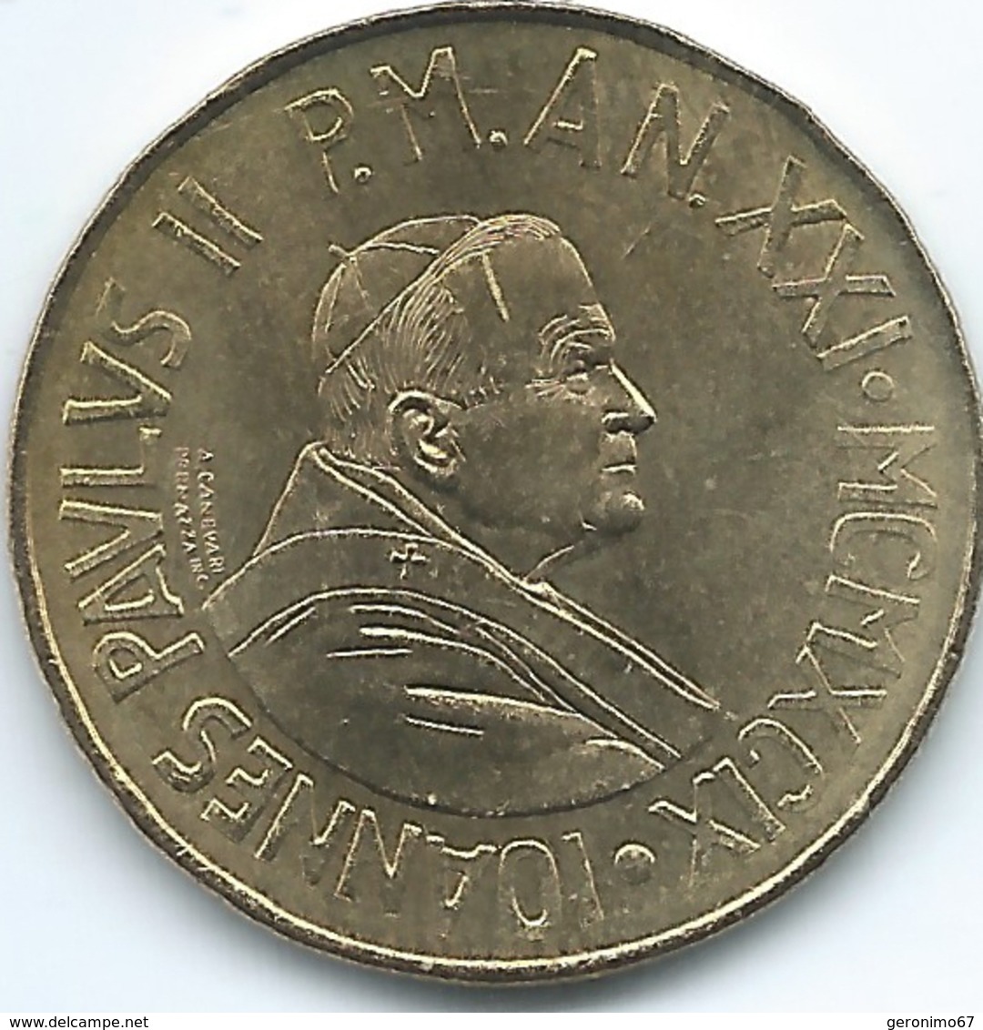 Vatican City - John Paul II - 1999 - 200 Lire - KM309 - Vatikan