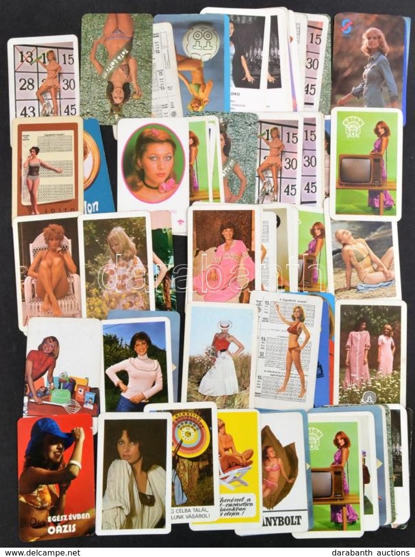 Cca 1970-1985 77 Db Hölgyeket ábrázoló Kártyanaptár - Werbung