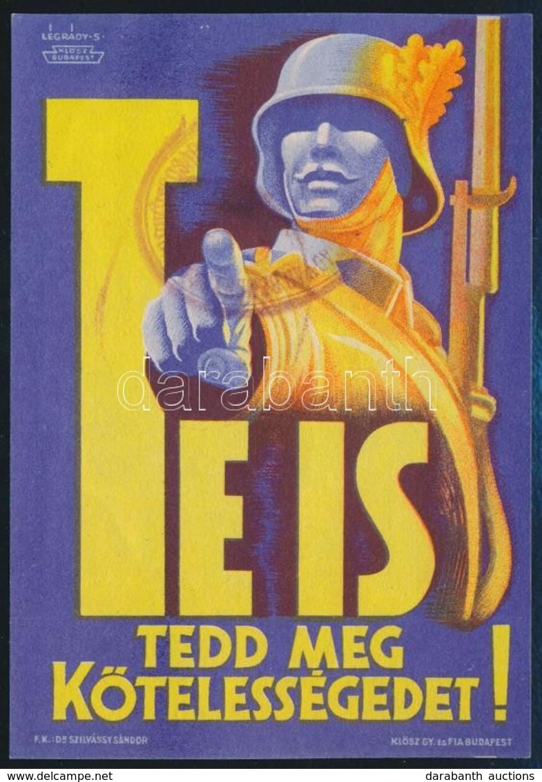 'Te Is Tedd Meg Kötelességedet!', Propagandaplakátról Készült Nagyméretű Gyufacímke - Non Classificati