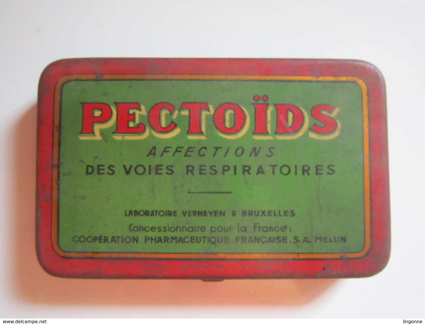 Ancienne Boite De PHARMACIE Ouverture Charnière PECTOÏDS AFFECTIONS DES VOIES RESPIRATOIRES  PRIX 120 Frs  8,5 X 5,5 Cm - Boxes