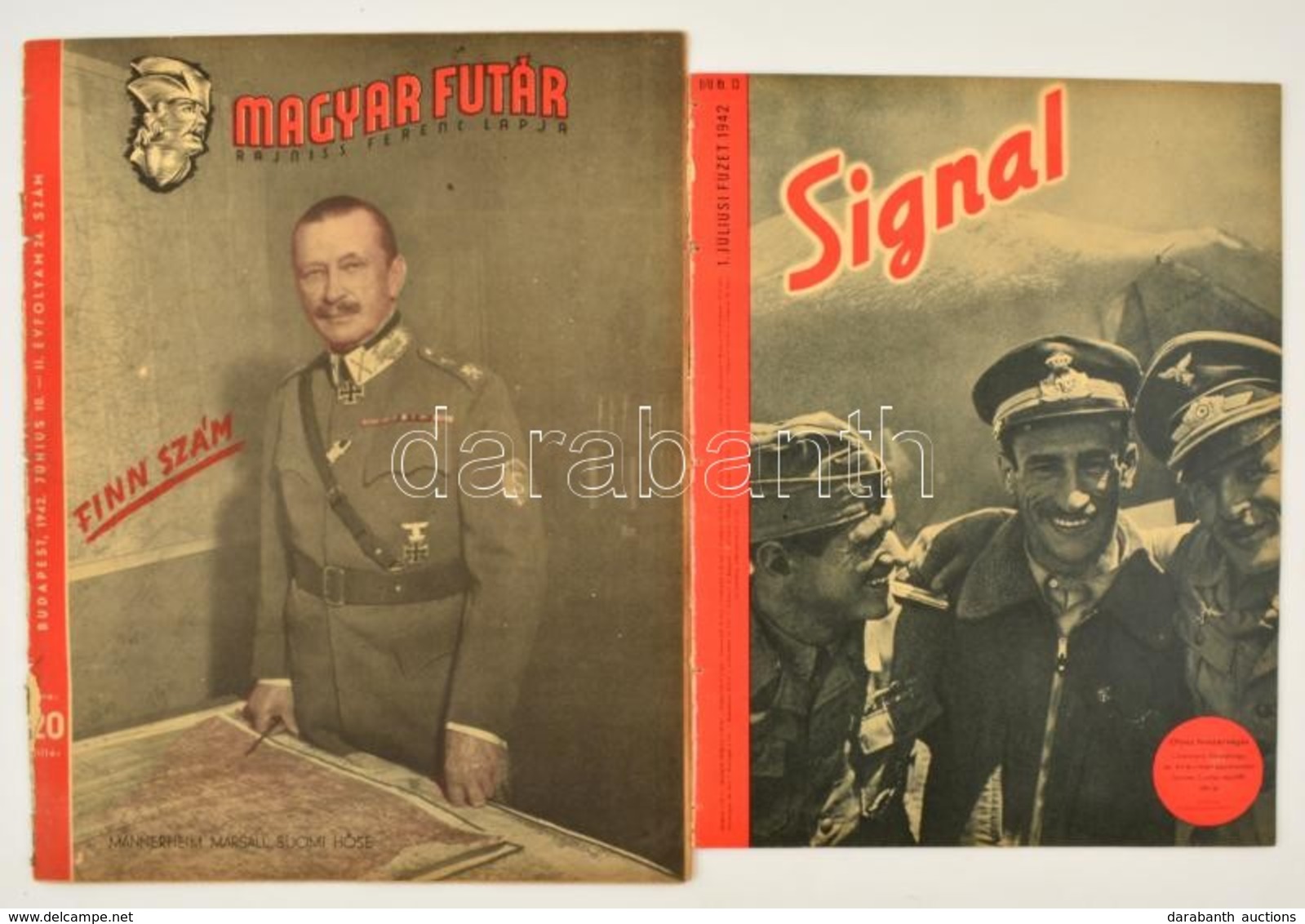 1943 A Signal és A Magyar Futár C. Képes Háborús újság Egy-egy Száma - Sonstige & Ohne Zuordnung