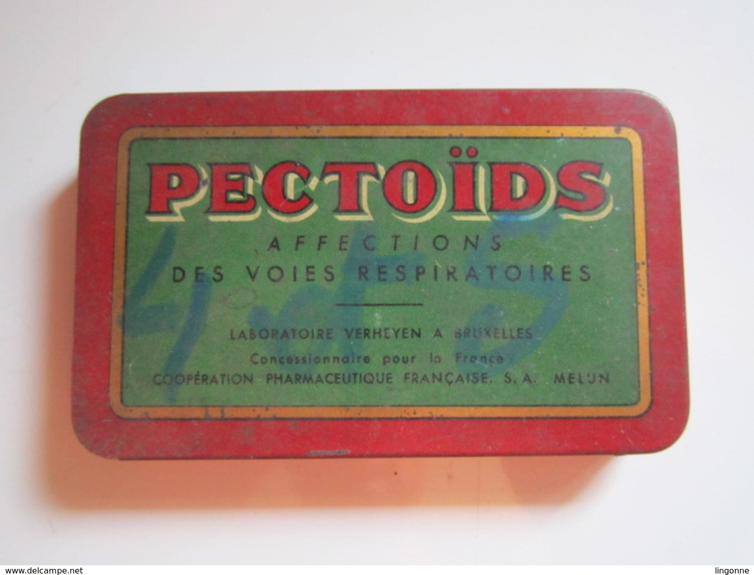 Ancienne Boite De PHARMACIE Ouverture Tiroir PECTOÏDS AFFECTIONS DES VOIES RESPIRATOIRES  PRIX 100 Frs  8 X 5 Cm - Boîtes