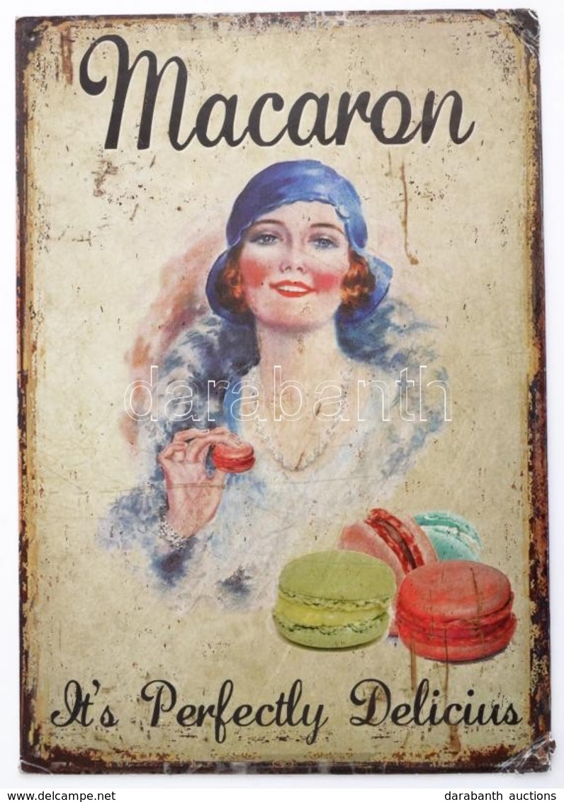 Macaron -- It's Perfectly Delicious, Régi Reklámtábla Modern Reprodukciója, Karton, 39×27 Cm - Ohne Zuordnung