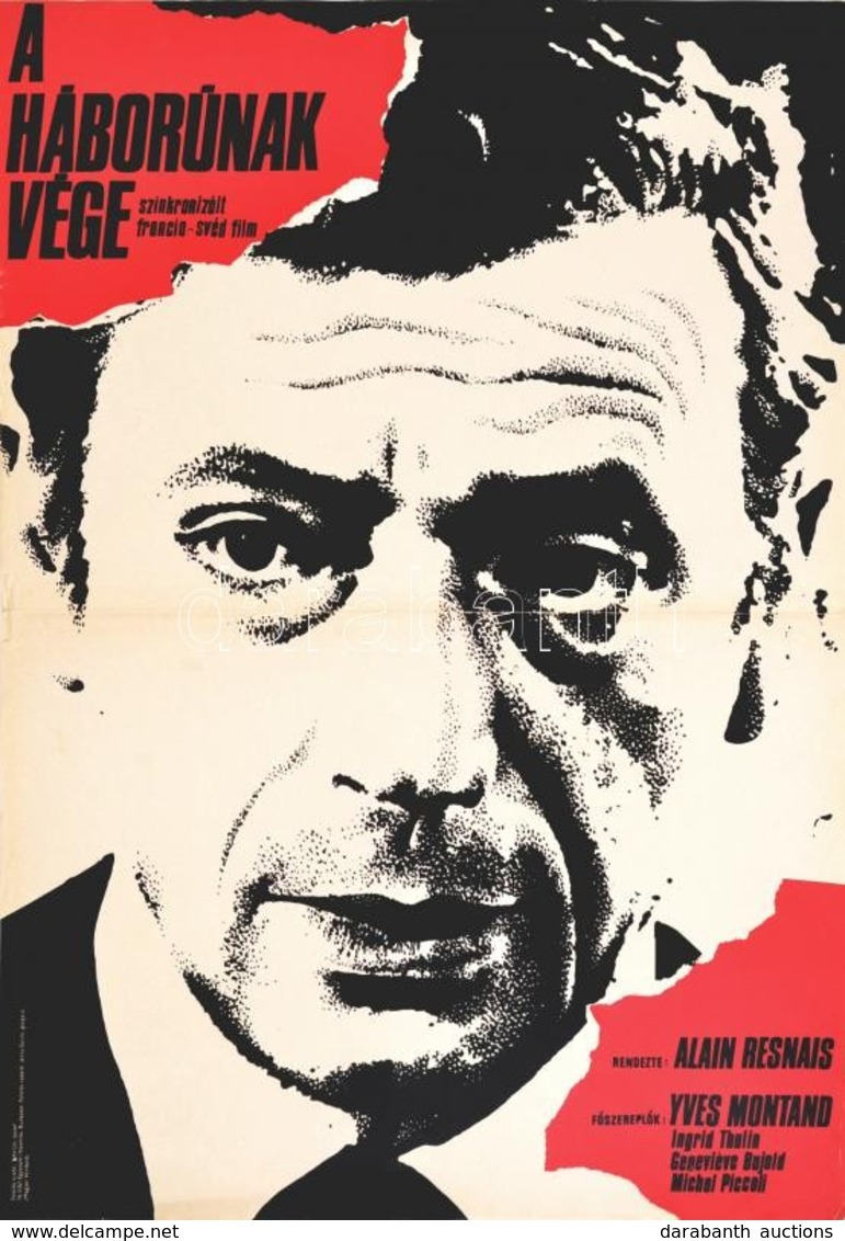 A Háborúnak Vége. Yves Montand Mokép Moziplakát 40x60 Cm Hajtva - Sonstige & Ohne Zuordnung