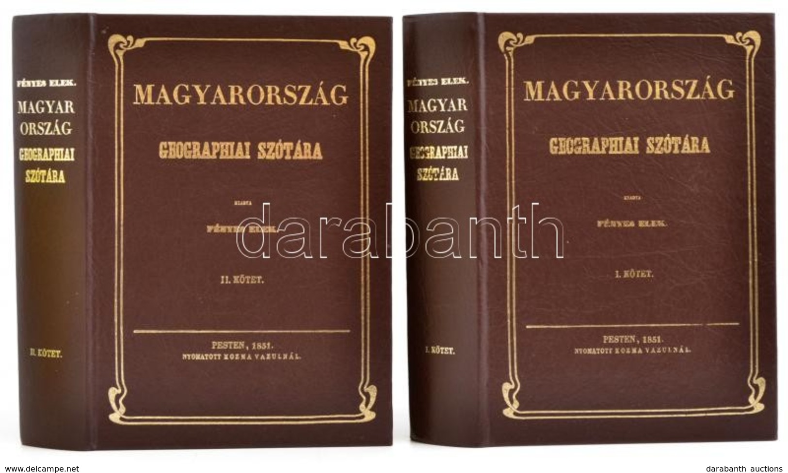 Fényes Elek: Magyarország Geographiai Szótára I-II. Bp., 1984, Magyar Könyvkiadók és Könyvterjesztők Egyesülése-Állami K - Ohne Zuordnung