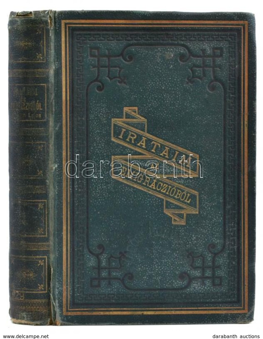 Kossuth Lajos: Irataim Az Emigrációból I.. Kötet. Az 1859-ki Olasz Háború Korszaka Bp., 1880, Athenaeum, Kiadói Egészvás - Ohne Zuordnung
