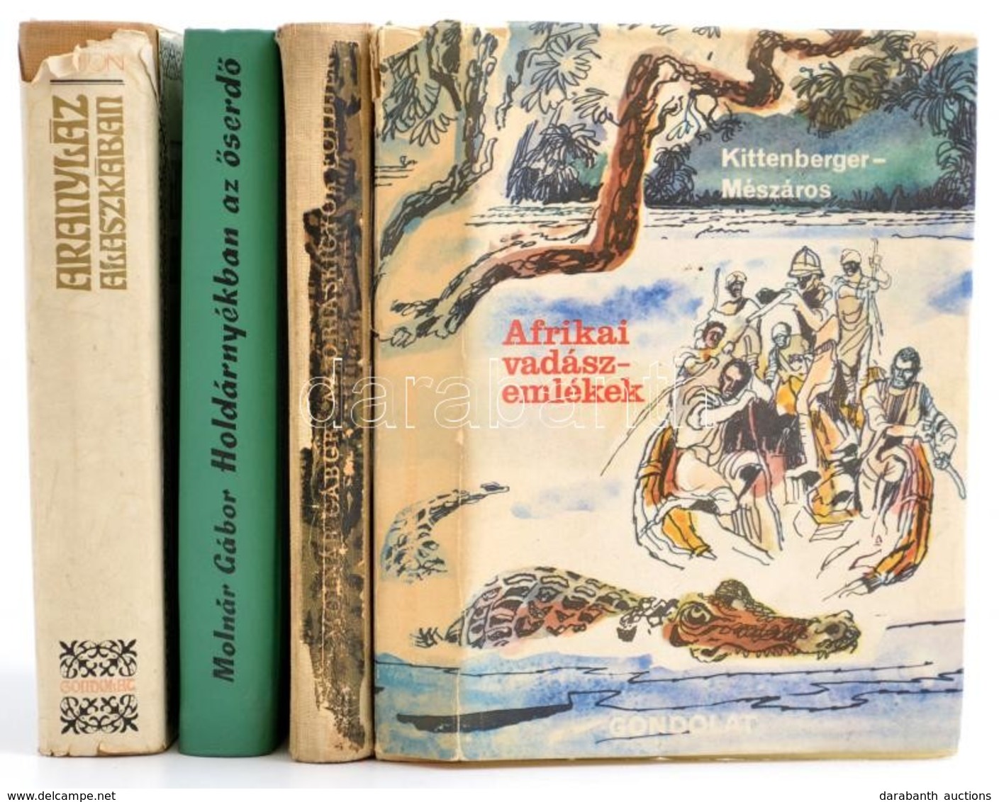 Vegyes Könyv Tétel, 4 Db: 
Afrikai Vadászemlékek. Válogatás Kittenberger Kálmán és Dr. Mészáros Kálmán írásaiból. (1970, - Ohne Zuordnung