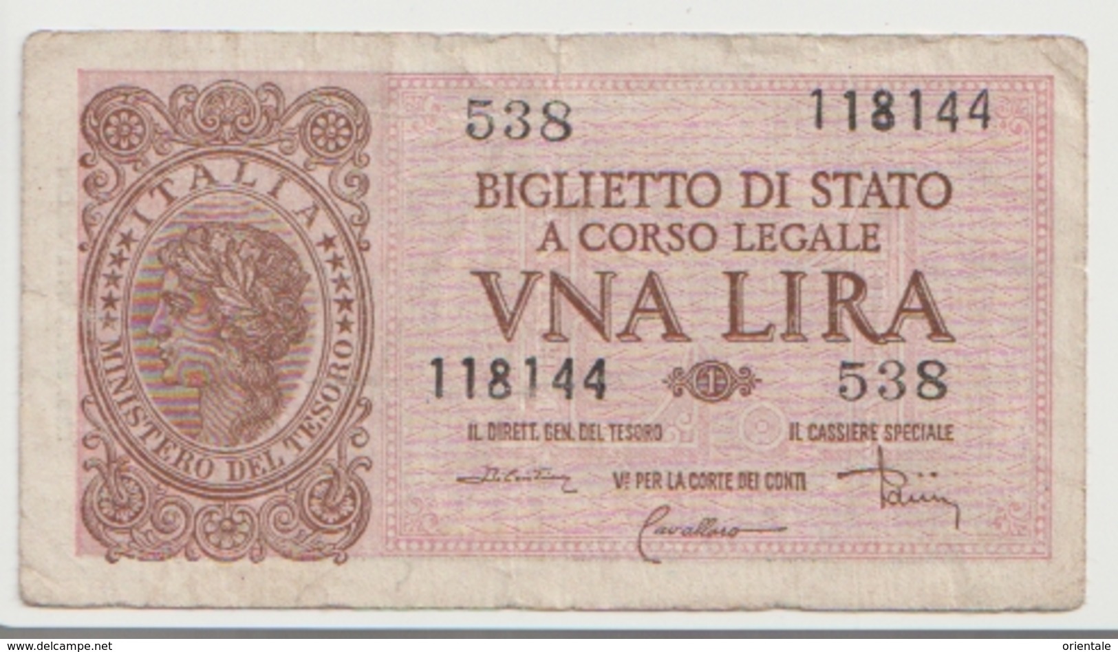 ITALY  P. 29c 1 L 1944 UNC - Regno D'Italia – 1 Lire