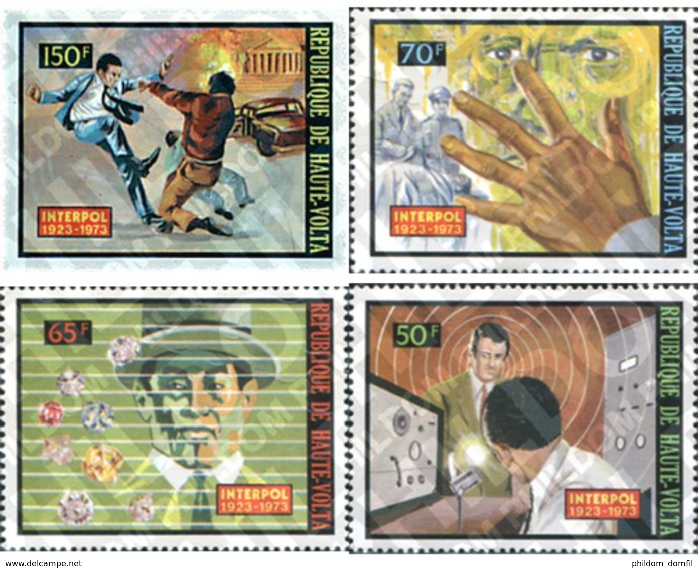 Ref. 45328 * MNH * - UPPER VOLTA. 1973. 50th ANNIVERSARY OF THE INTERPOL . 50 ANIVERSARIO DE LA INTERPOL - Upper Volta (1958-1984)