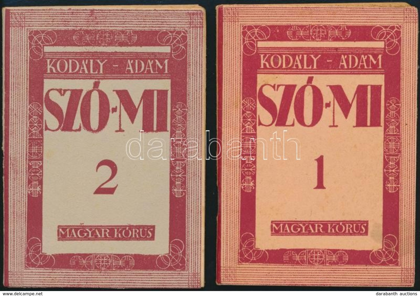 Kodály-Ádám: Szó-mi, énekeskönyv Az általános Iskolák I. és II. Osztálya Számára Magyar Kórus, 1945. - Ohne Zuordnung