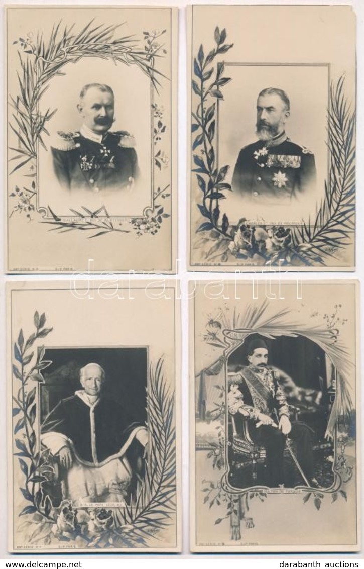 ** 14 Db RÉGI Használatlan Szecessziós Képeslap Európai államfőkkel 1910 Körül / 14 Pre-1910 Unused Postcards With Europ - Ohne Zuordnung