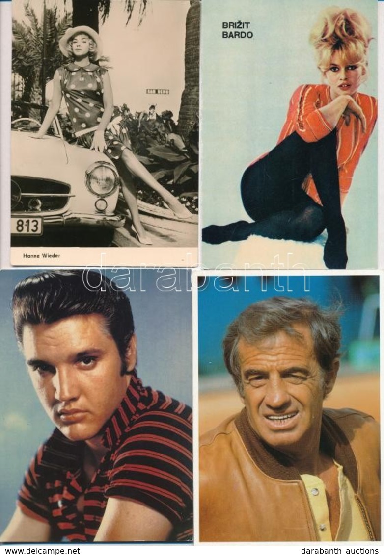 ** * 7 Db MODERN Híres Ember Motívumlap: Brigitte Bardot, Elvis Presley, Jean-Paul Belmondo, Alice Faye, Hanne Wieder /  - Ohne Zuordnung