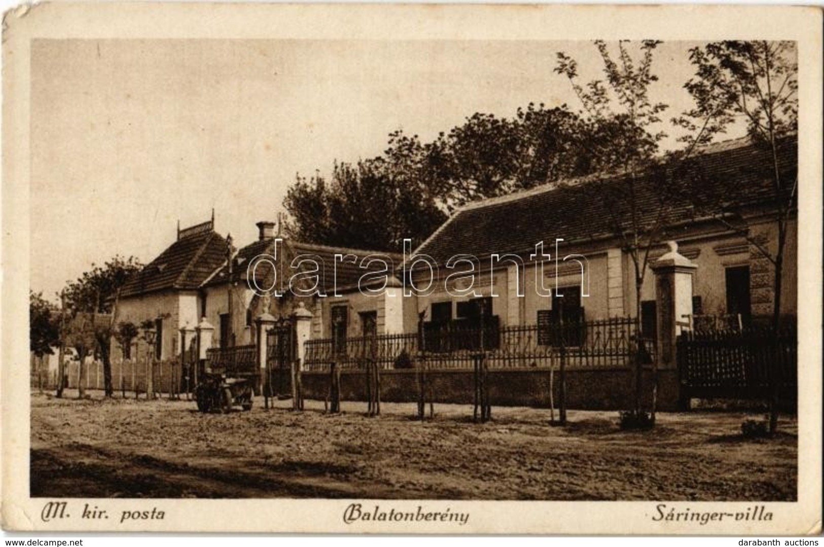 ** T3 Balatonberény, M. Kir. Posta, Sáringer Villa (kis Sarokhiány / Small Corner Shortage) - Unclassified