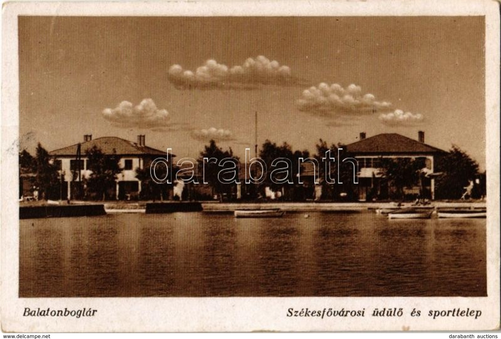 T2 1949 Balatonboglár, Székesfővárosi üdülő és Sporttelep, Evezős Csónakok - Ohne Zuordnung