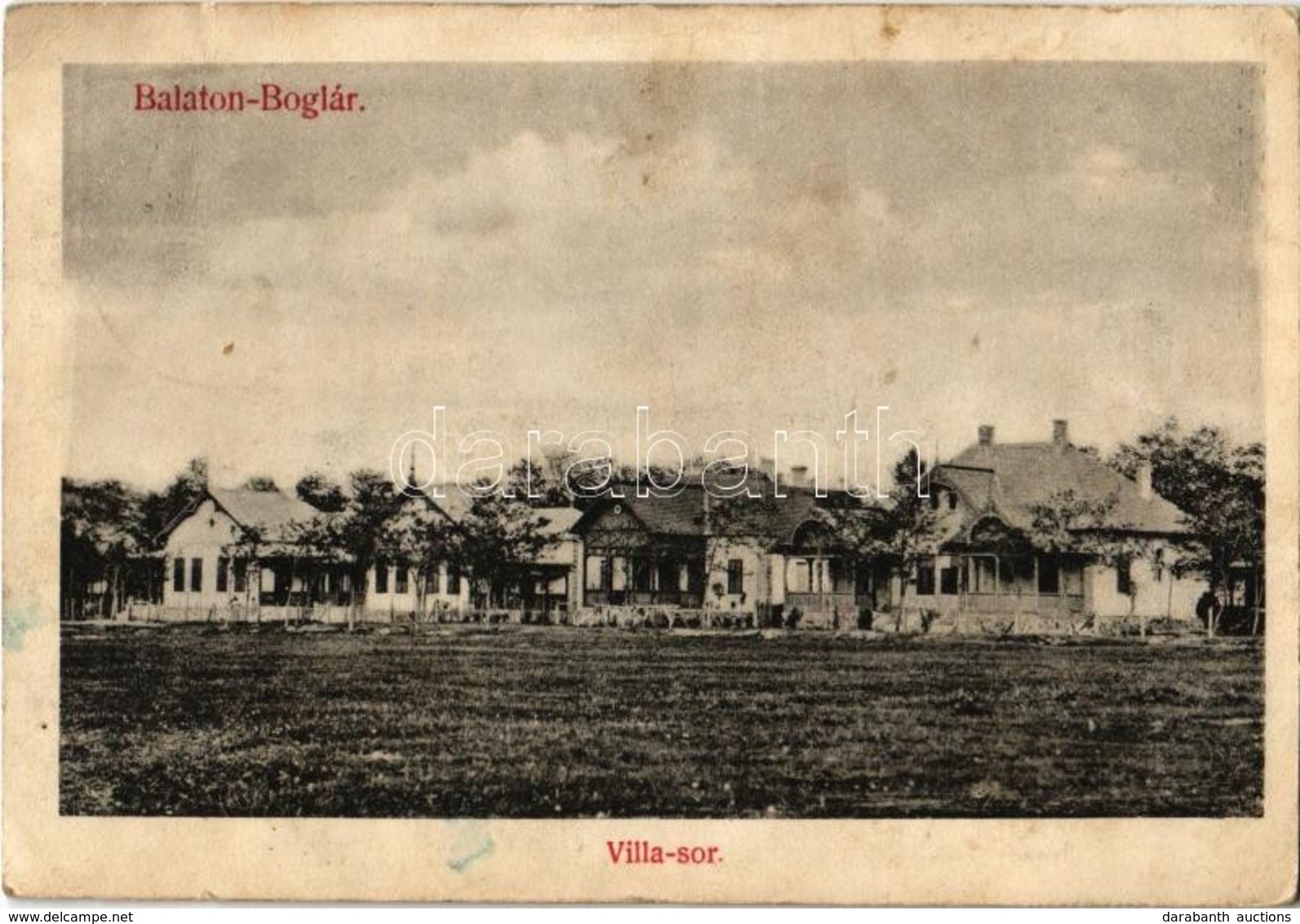 * T2/T3 1910 Balatonboglár, Villa Sor, Villák (EK) - Unclassified