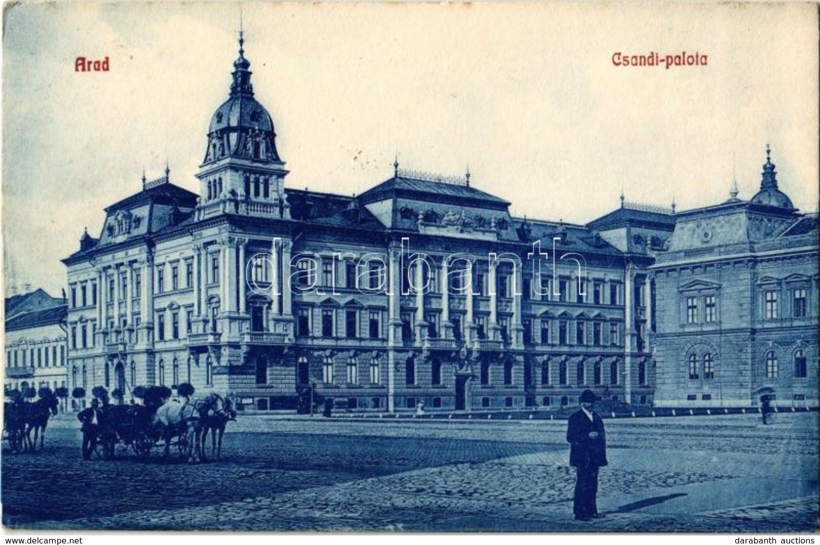 T2 1907 Arad, Csanádi (Csandi) Palota, Könyvnnyomda, Hintó / Palace, Chariot, Book Printing Shop - Ohne Zuordnung