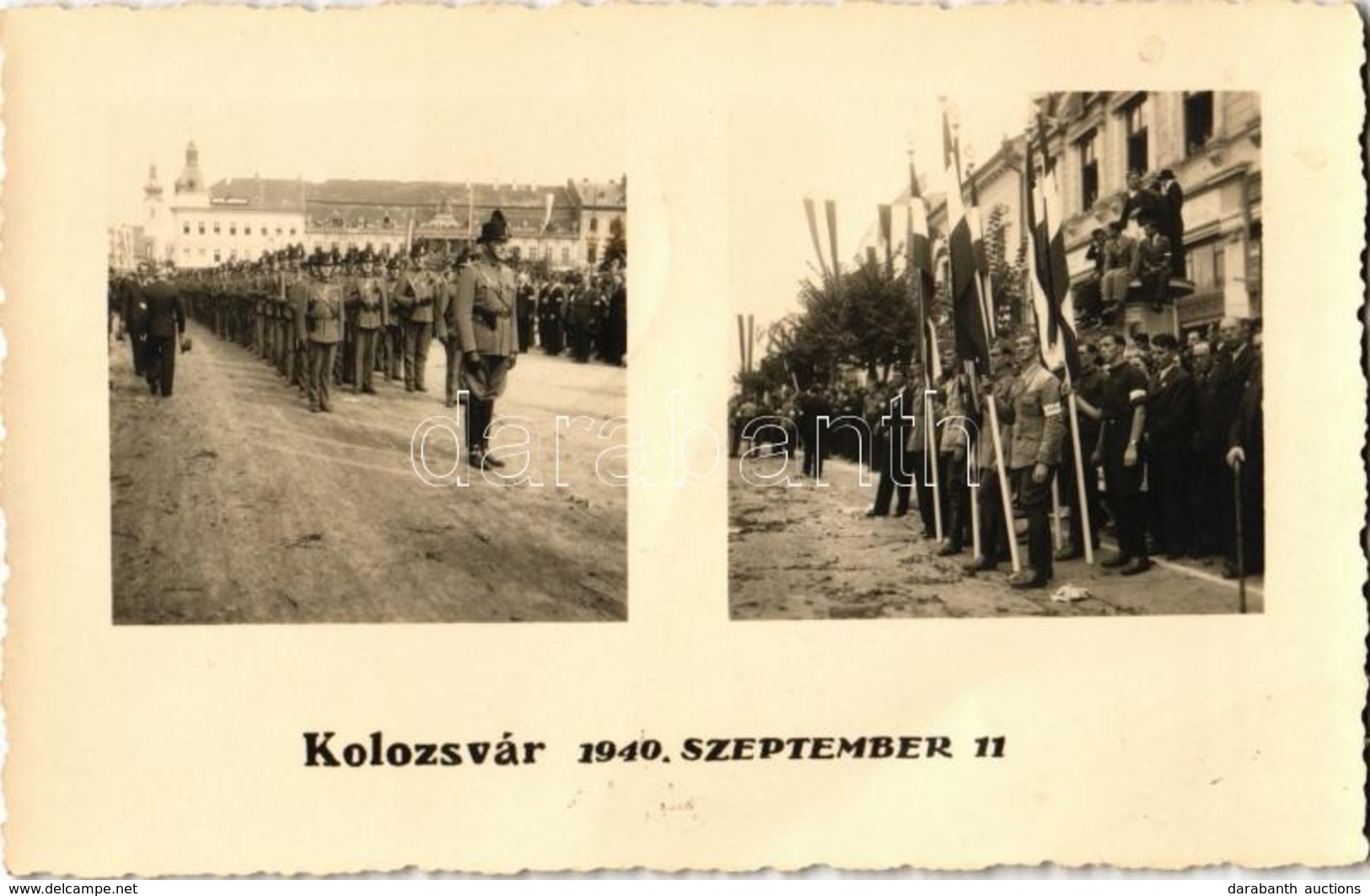 T2/T3 1940 Kolozsvár, Cluj; Bevonulás, Csendőrök  és Cserkészek Magyar Zászlókkal / Entry Of The Hungarian Troops, Genda - Ohne Zuordnung