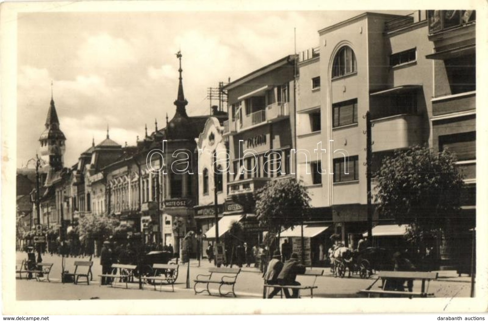 ** T2 Marosvásárhely, Targu Mures; Széchenyi Tér, Mateosz, Vámos, Kertész üzlete / Square, Shops - Ohne Zuordnung