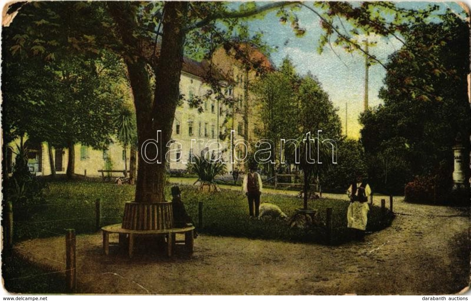 T3 1916 Nagyszeben, Hermannstadt, Sibiu; Stadtpark Mit Sanatorium / Park, Szanatórium. G. A. Seraphin Kiadása / Park, Sa - Ohne Zuordnung