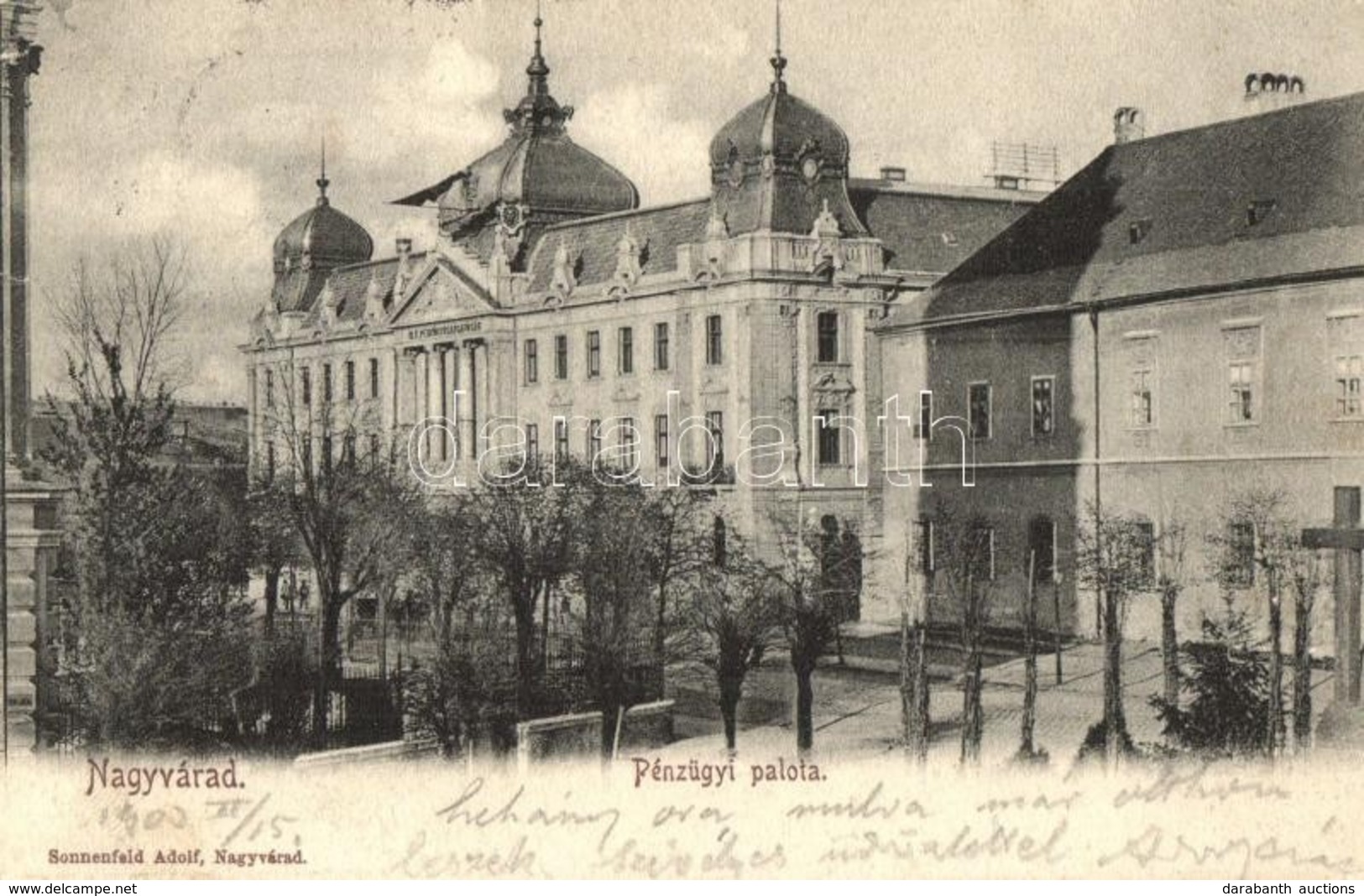 T2/T3 1903 Nagyvárad, Oradea; Pénzügyi Palota. Sonnenfeld Adolf Kiadása / Finance Palace (EK) - Ohne Zuordnung