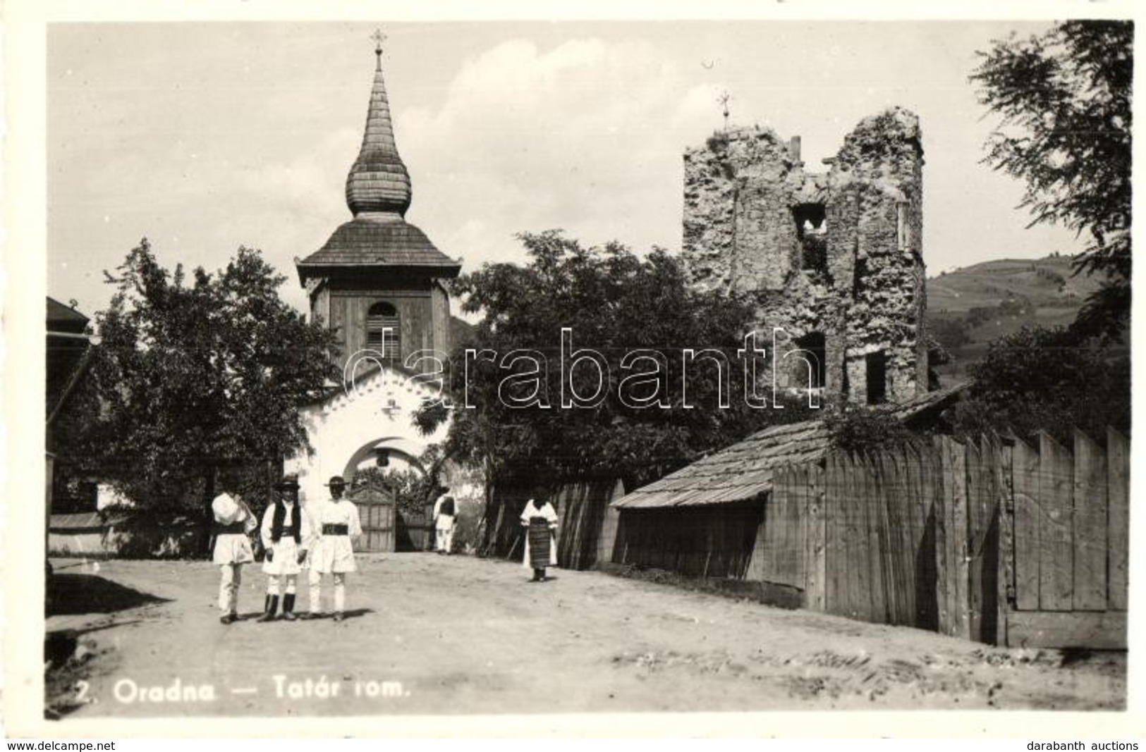 ** T1/T2 Óradna, Alt-Rodna, Rodna; Tatár Templom Romjai, Fatemplom / Tatar Church Ruins, Wooden Church, Folklore - Ohne Zuordnung