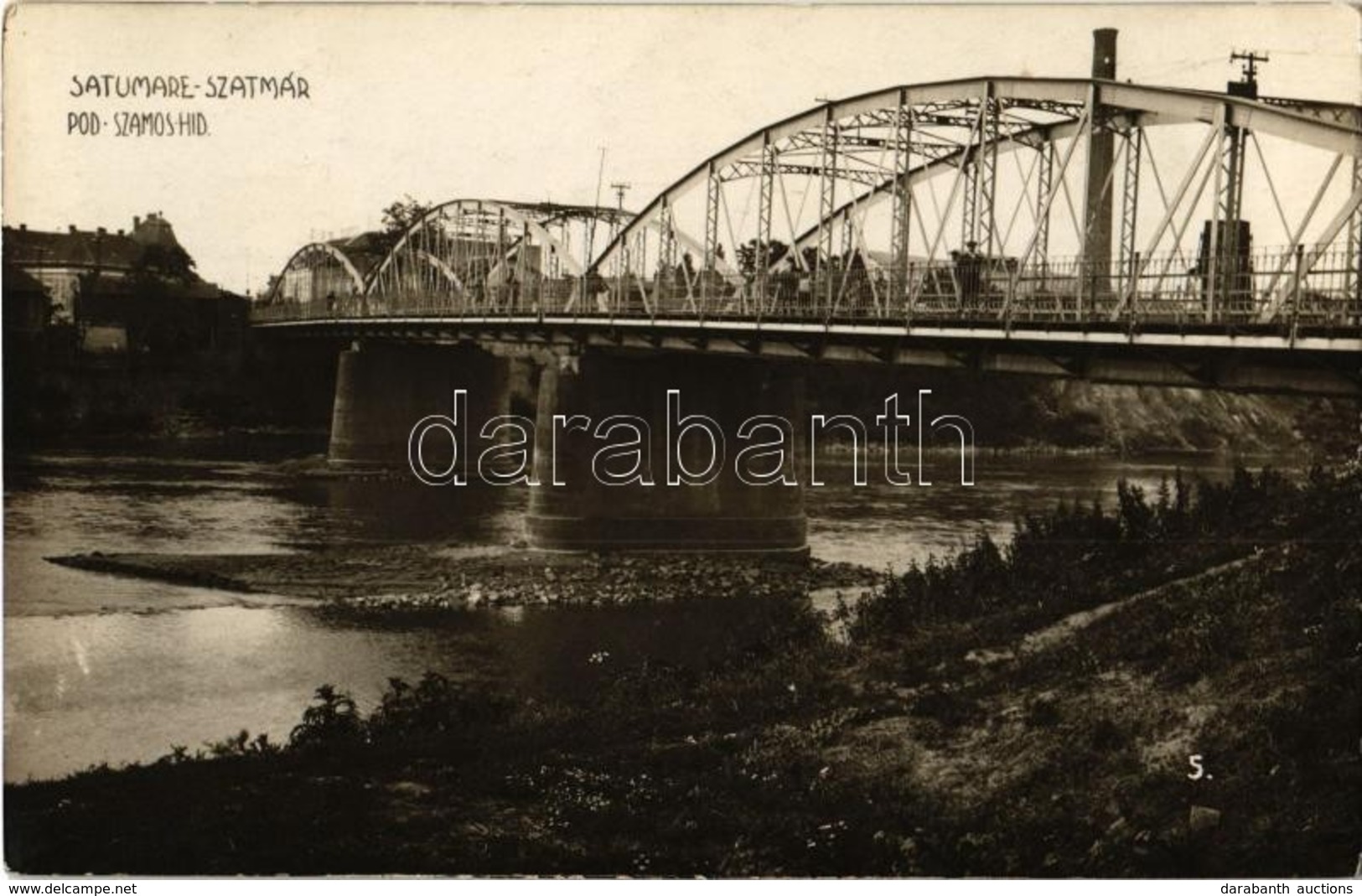 T2 1940 Szatmárnémeti, Szatmár, Satu Mare; Pod Somes / Szamos Híd / Somes River Bridge. Photo + 1940 Szatmárnémeti Vissz - Ohne Zuordnung